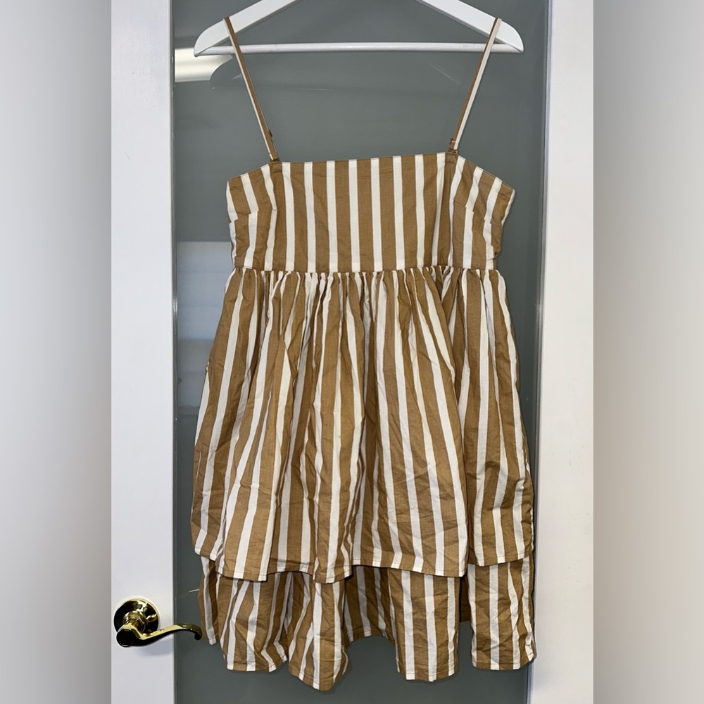 ASOS DESIGN Striped Bandeau Layered Mini Sundress w/ detachable straps Size 6